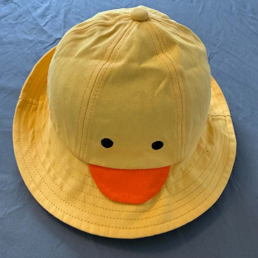 Duck Bucket Hat Yellow Novelty Fisherman Hat Adult Kids Costume Cute